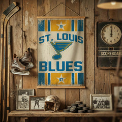St Louis Blues, Canvas Wall Tapestry, Medium, 36x24 - NHL Home
