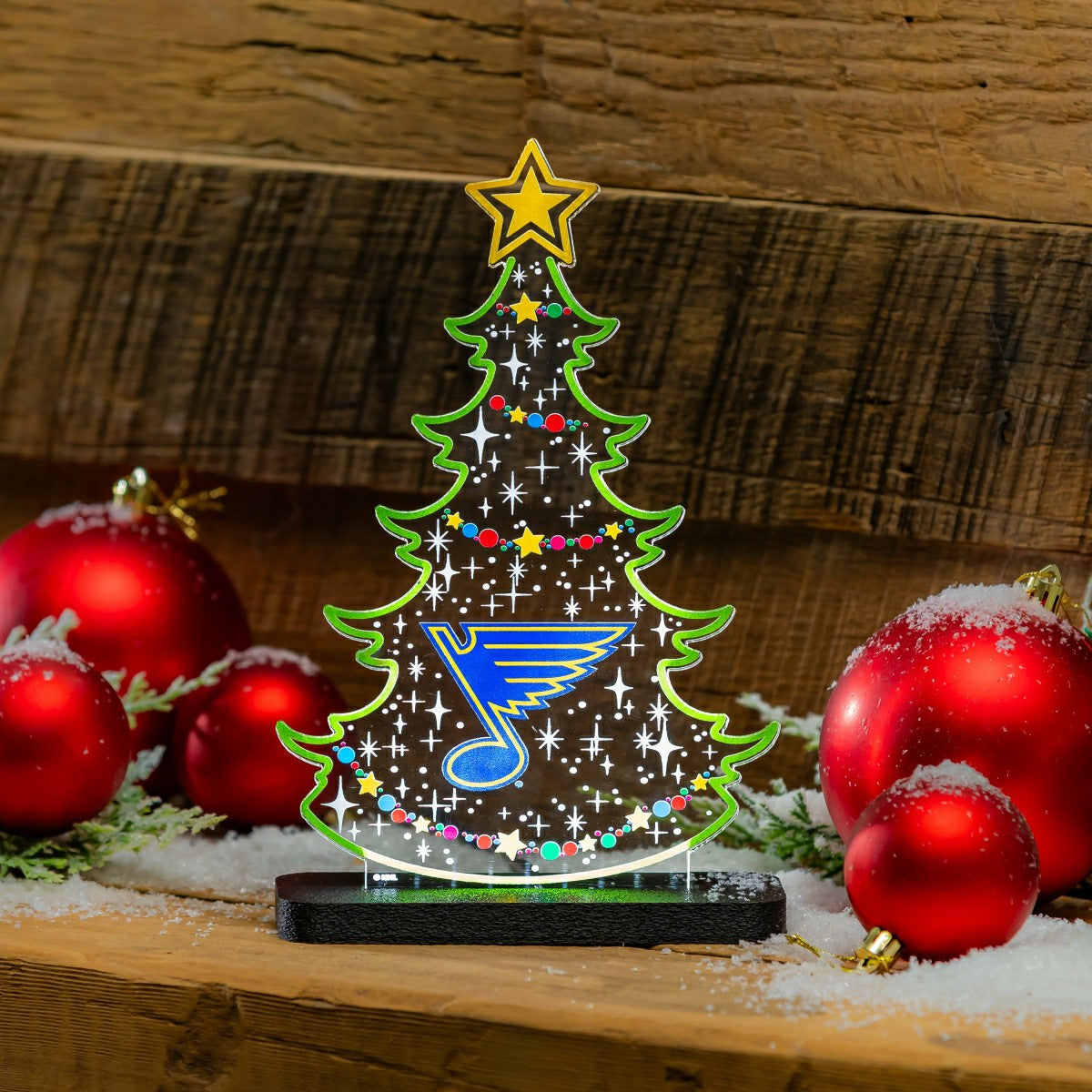 St Louis Blues Hockey Holiday Tree Desklite LED Decor - NHL Home