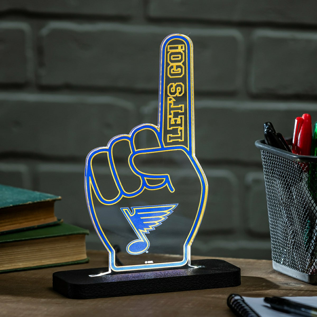 St Louis Blues Hockey Foam Finger Desklite LED Decor - NHL Home