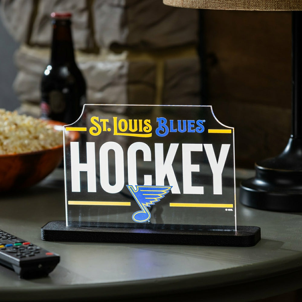 St Louis Blues Hockey Rectangle Desklite LED Decor - NHL Home