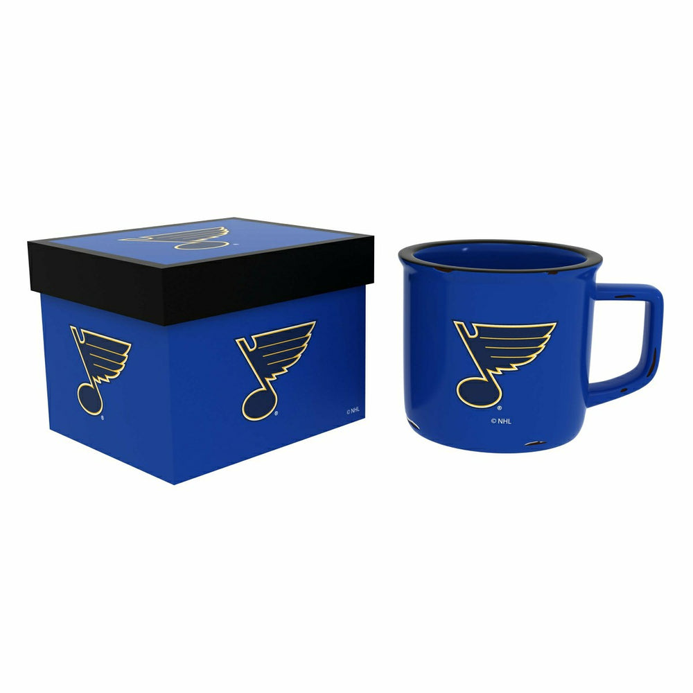 St Louis Blues Ceramic Camp Cup with Enamel Finish, 14oz - NHL Home