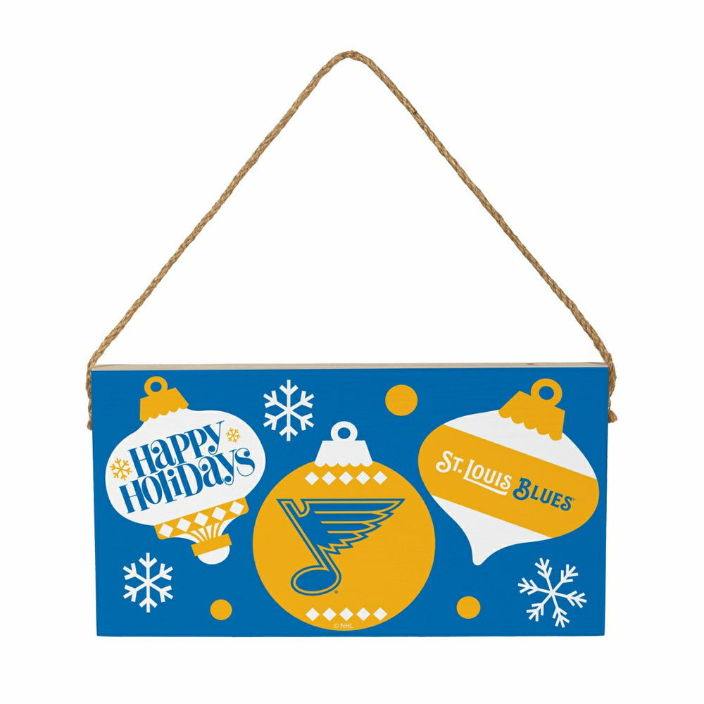 St Louis Blues Holiday Wood Wall Sign, 6x11 - NHL Home