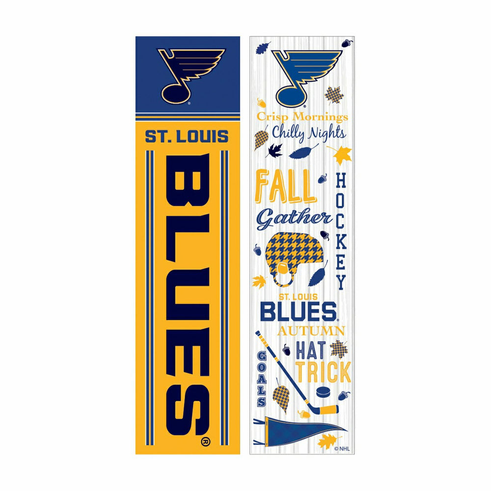 46" Double Sided Leaner, St Louis Blues, Fall Seasonal - NHL Home