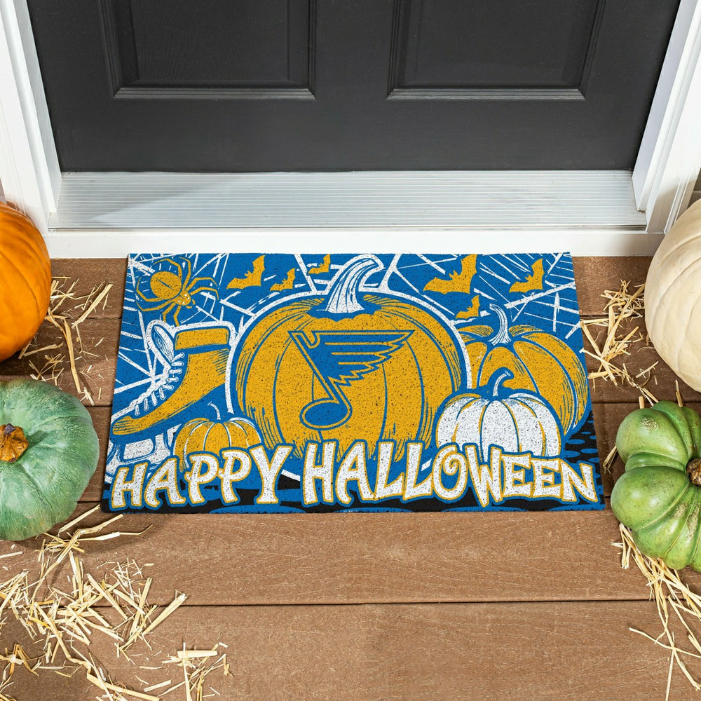 St Louis Blues Halloween PVC Mat, 28"x16" - NHL