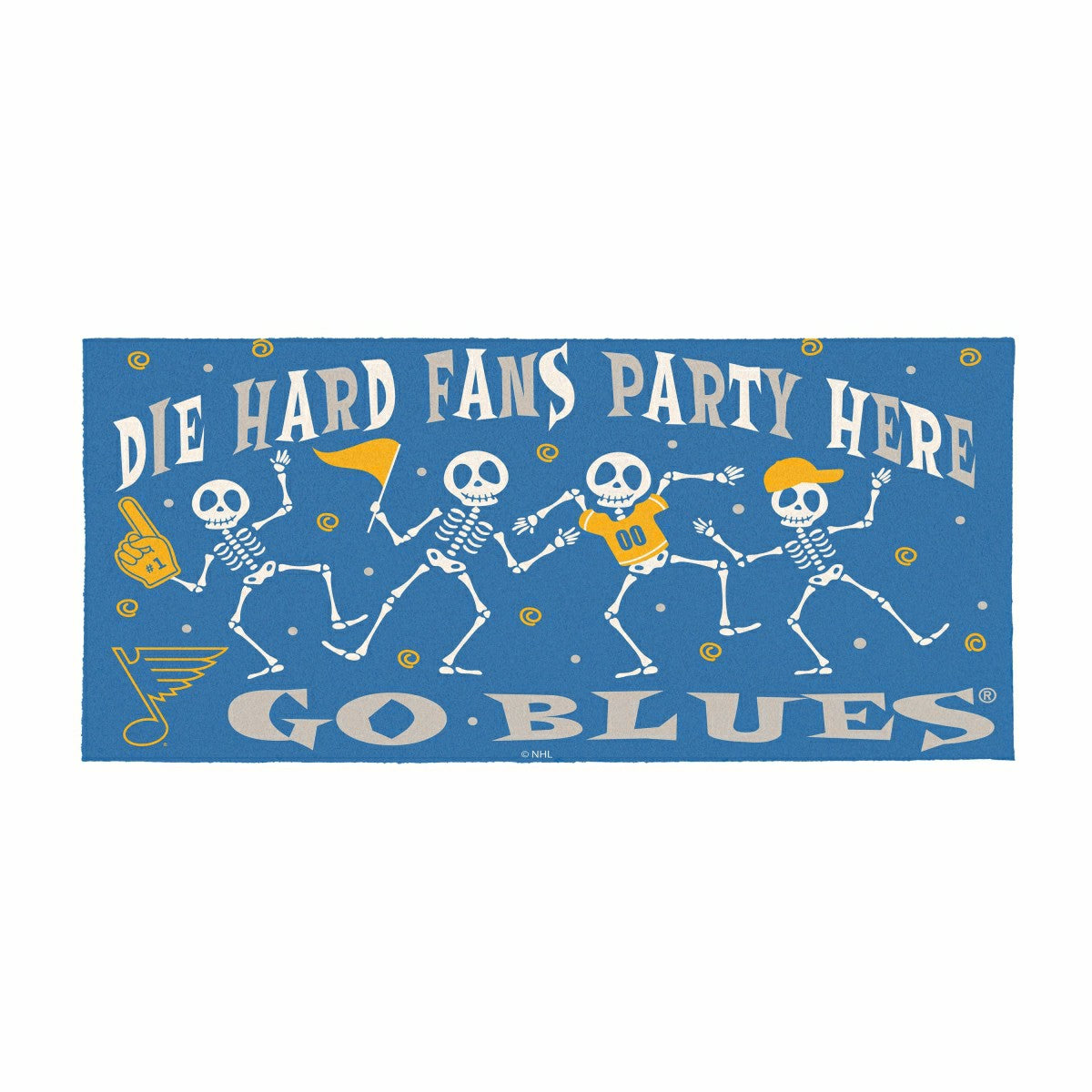 St Louis Blues Flocked Coir Halloween Sassafras Switch Mat, 22"x10" - NHL