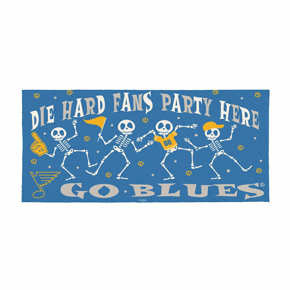 St Louis Blues Flocked Coir Halloween Sassafras Switch Mat, 22"x10" - NHL