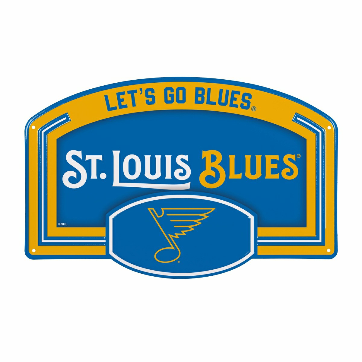 St Louis Blues USA Embossed Steel Wall Sign, 11" x 17" - NHL Home