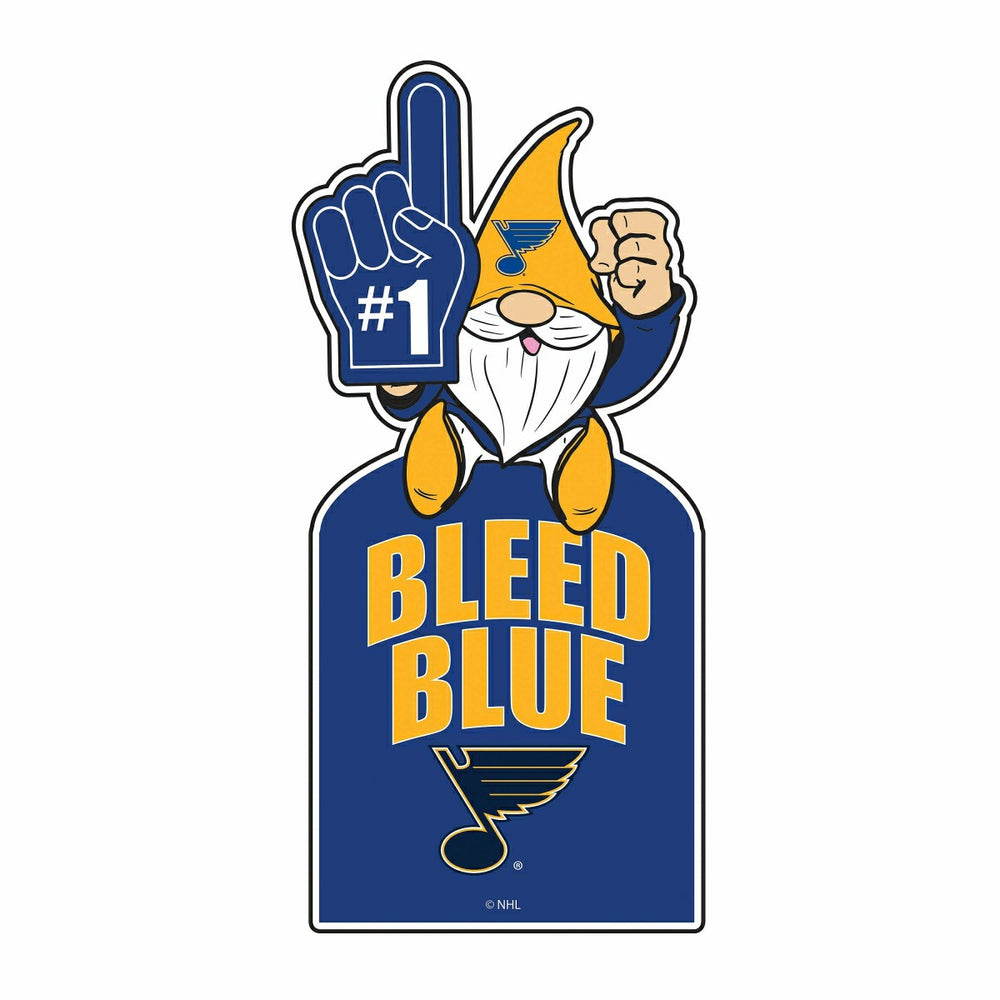 St Louis Blues Gnome Metal Sign 10"L x 30"H - NHL Home