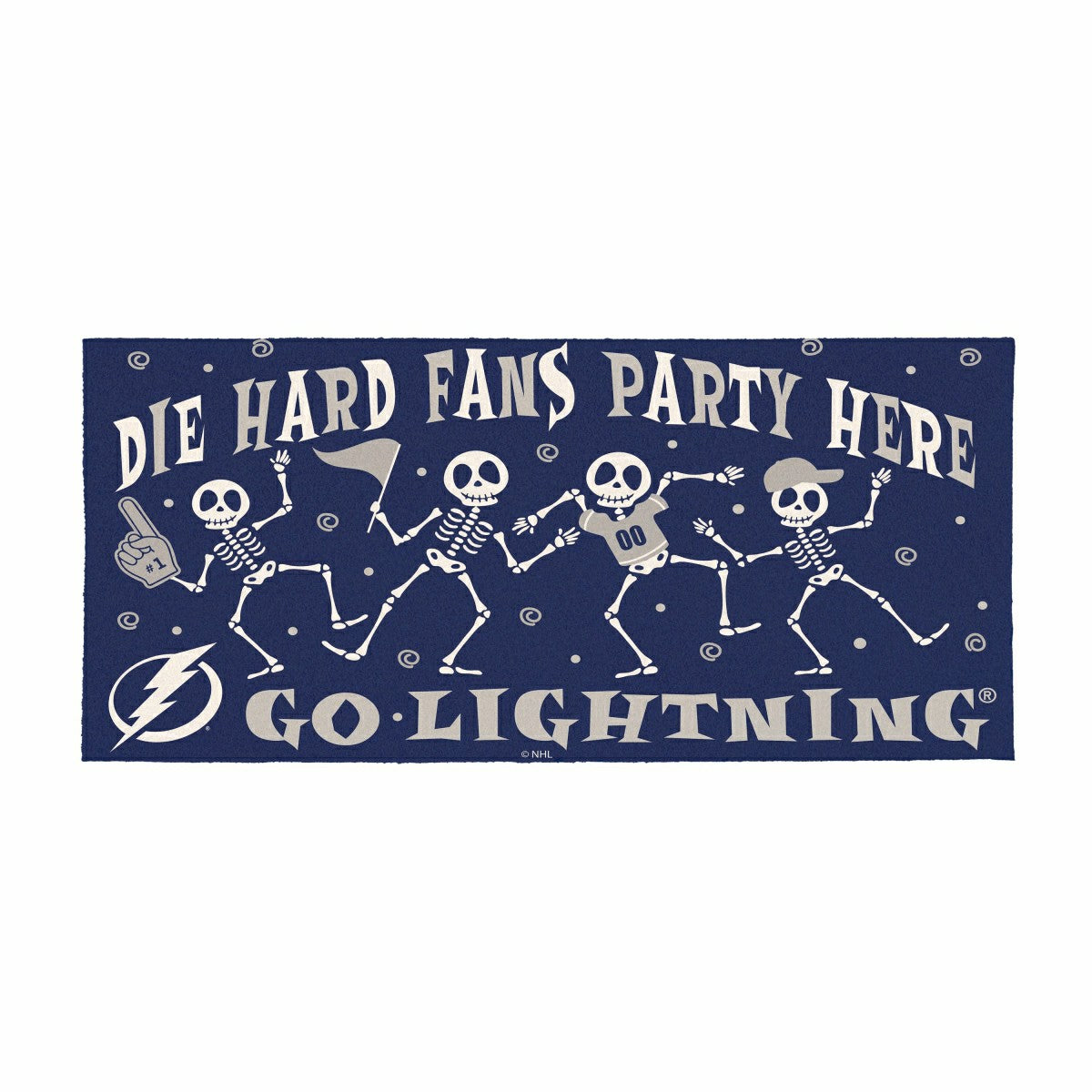 Tampa Bay Lightning Flocked Coir Halloween Sassafras Switch Mat, 22"x1 - NHL