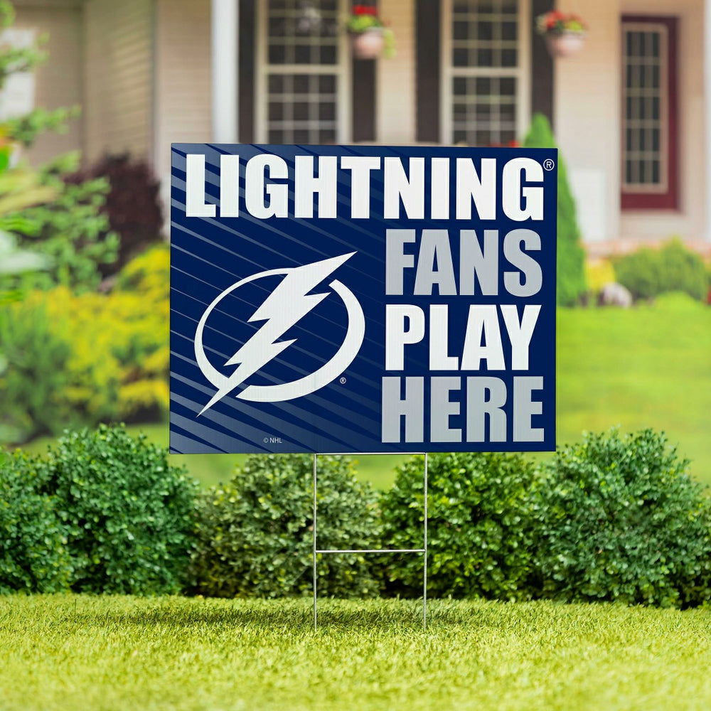 Tampa Bay Lightning Coroplast Yard Sign "Fans Play Here" - NHL Home