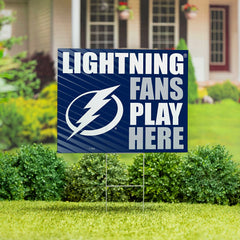 Tampa Bay Lightning Coroplast Yard Sign "Fans Play Here" - NHL Home