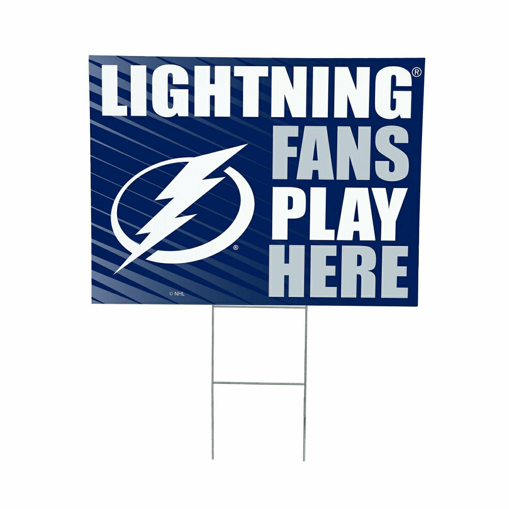 Tampa Bay Lightning Coroplast Yard Sign "Fans Play Here" - NHL Home