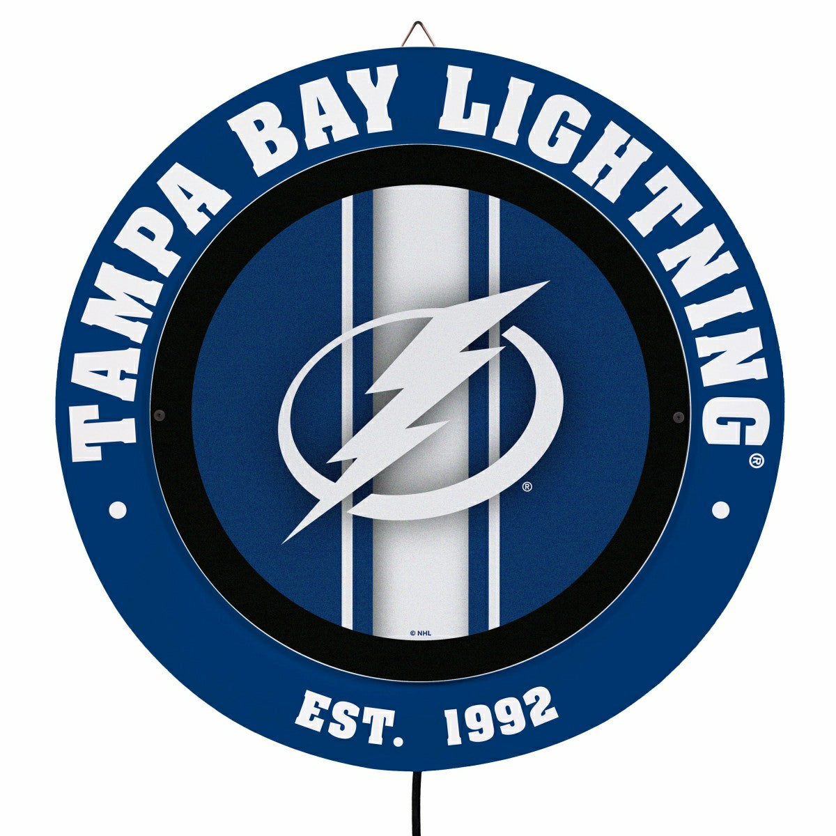 Tampa Bay Lightning, Metal Lite, Round - NHL