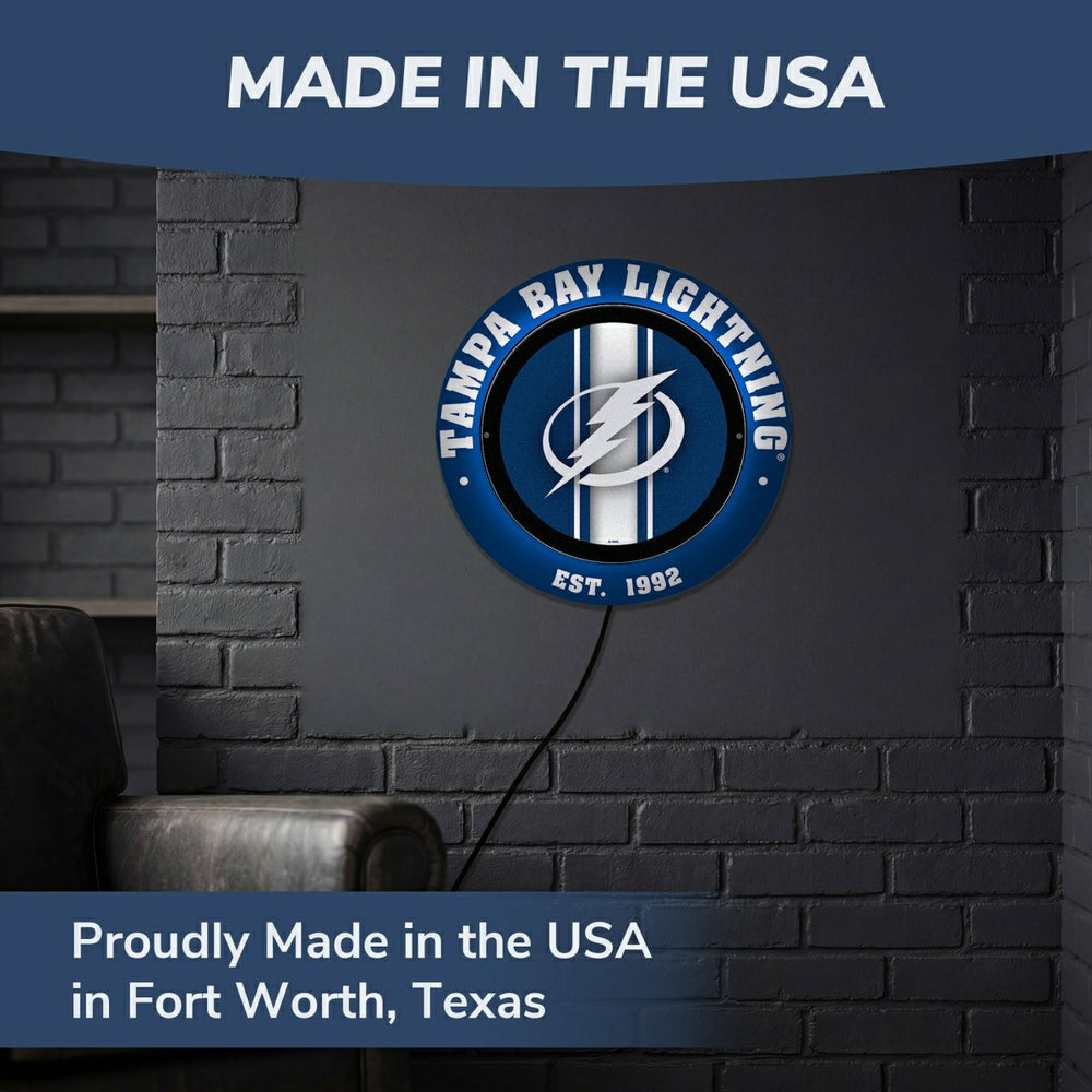 Tampa Bay Lightning, Metal Lite, Round - NHL