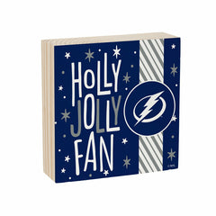 Tampa Bay Lightning Block, Holiday, 6x6 - NHL Home