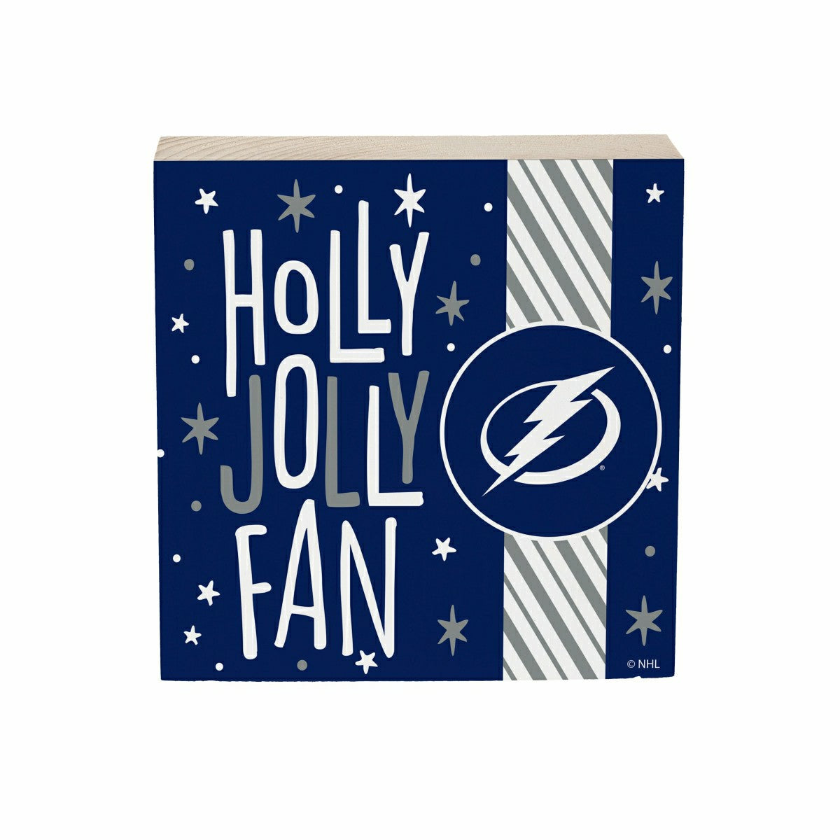 Tampa Bay Lightning Block, Holiday, 6x6 - NHL Home