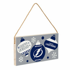 Tampa Bay Lightning Holiday Wood Wall Sign, 6x11 - NHL Home