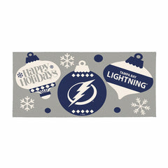 Tampa Bay Lightning Holiday Flocked Coir Sassafras Switch Mat, 22"x10" - NHL