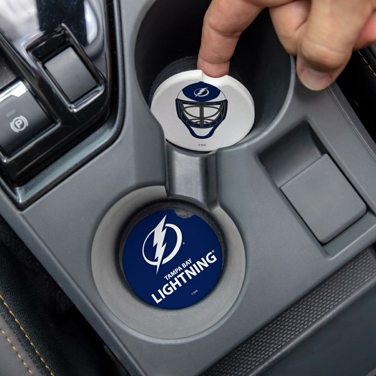 Tampa Bay Lightning Car Coaster Set, 2pc - NHL Home