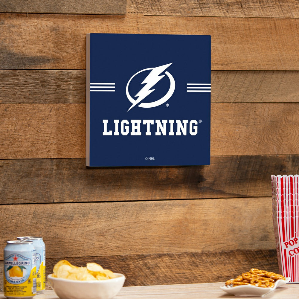Tampa Bay Lightning Wood Wall Sign, 12x12 - NHL Home