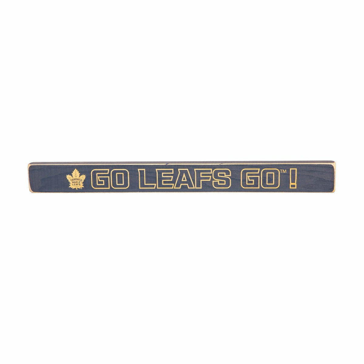 Toronto Maple Leafs Engraved Wood Sign, 1.5" x 18" - NHL Home