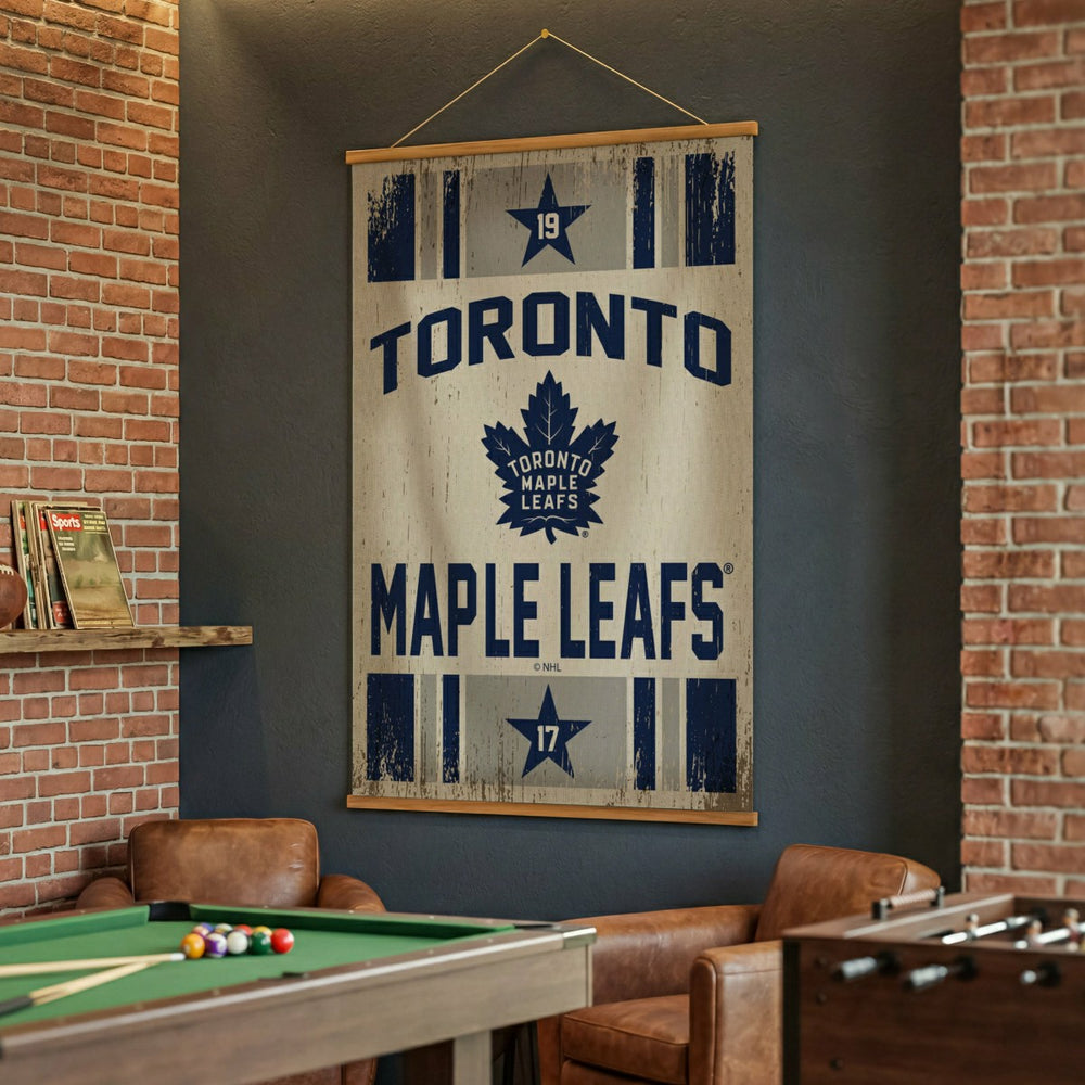 Toronto Maple Leafs, Canvas Wall Tapestry, Large, 54x36 - NHL Home