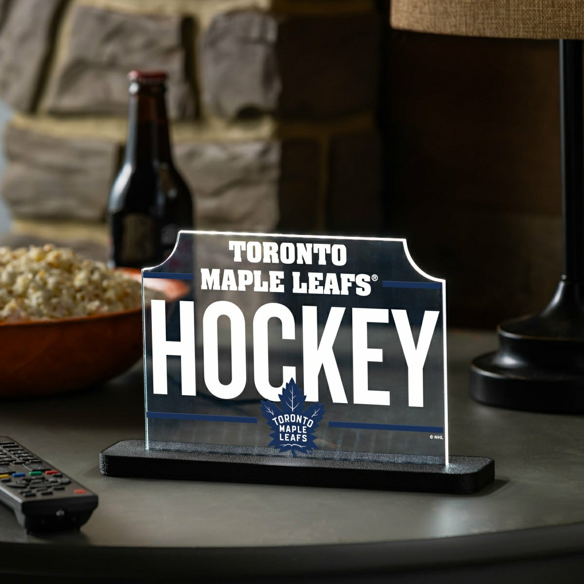 Toronto Maple Leafs Hockey Rectangle Desklite LED Decor - NHL Home