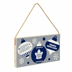 Toronto Maple Leafs Holiday Wood Wall Sign, 6x11 - NHL Home