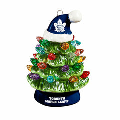 4" Mini LED Tabletop Christmas Tree, Set of 2, Toronto Maple Leafs - NHL Home