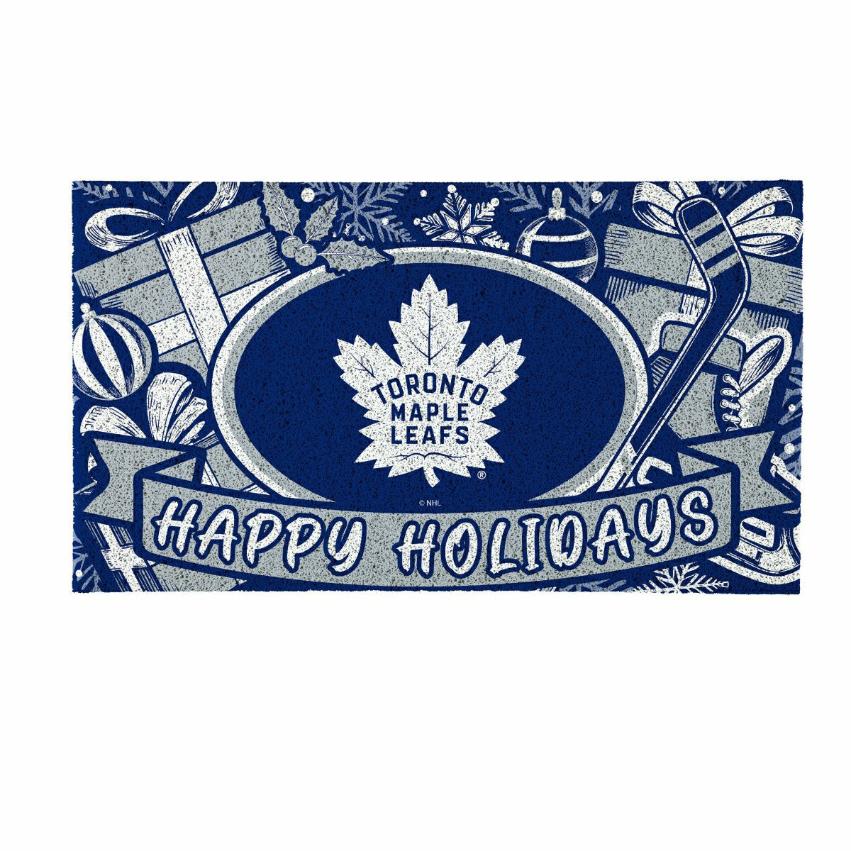 Toronto Maple Leafs Holiday PVC Mat, 28"x16" - NHL