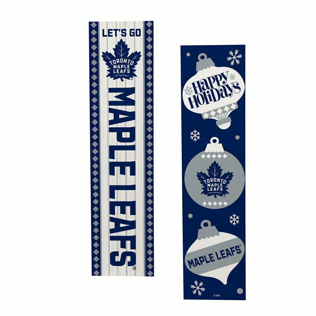 47" Double Sided Leaner, Toronto Maple Leafs, Christmas - NHL Home