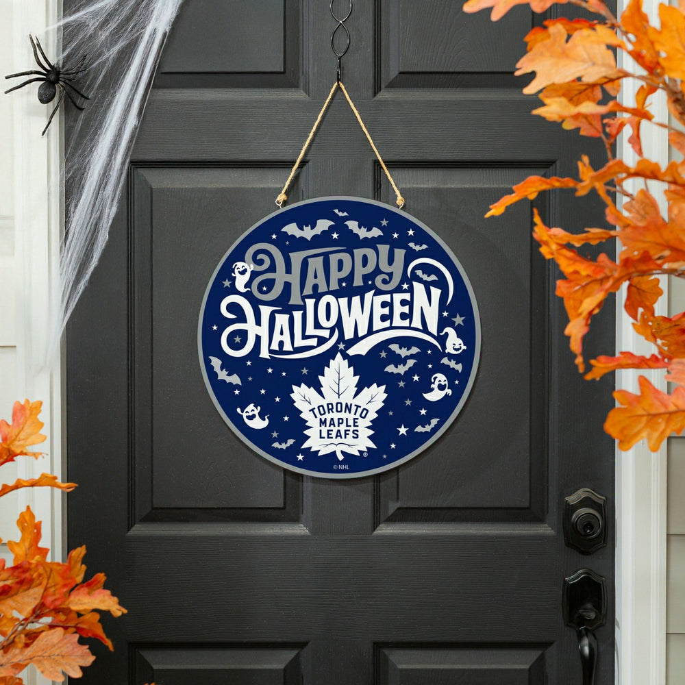 Toronto Maple Leafs Halloween Round Door Décor with Hanging Rope, 18x1 - NHL Home