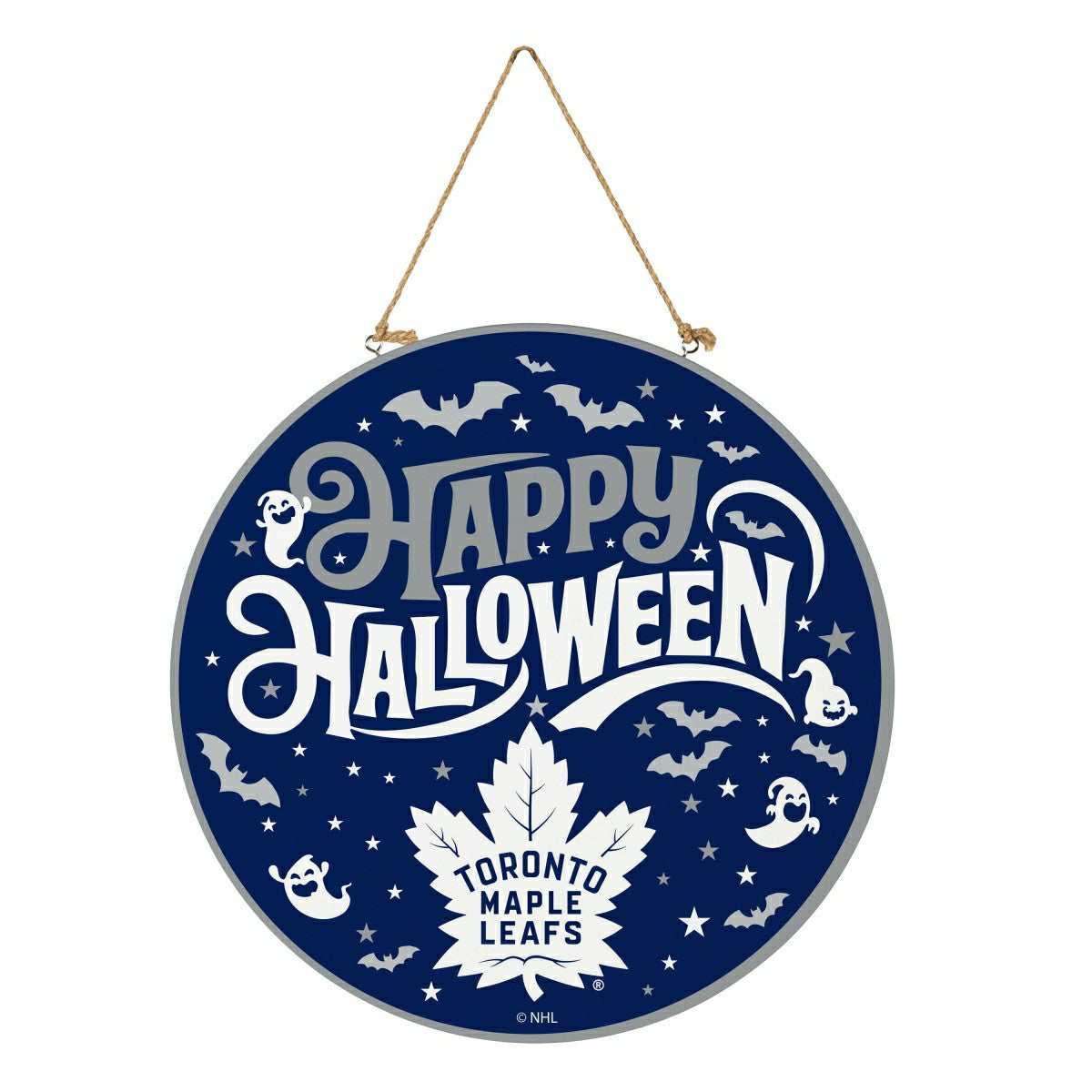 Toronto Maple Leafs Halloween Round Door Décor with Hanging Rope, 18x1 - NHL Home