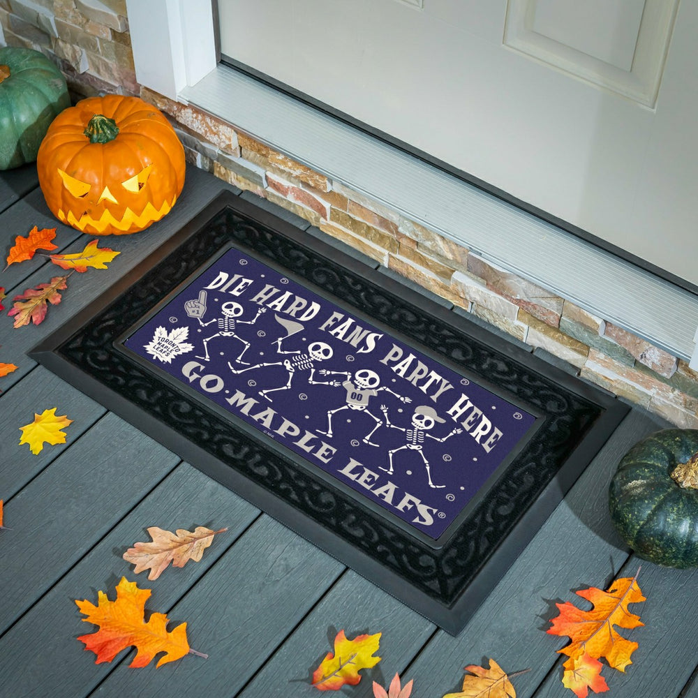 Toronto Maple Leafs Flocked Coir Halloween Sassafras Switch Mat, 22"x1 - NHL