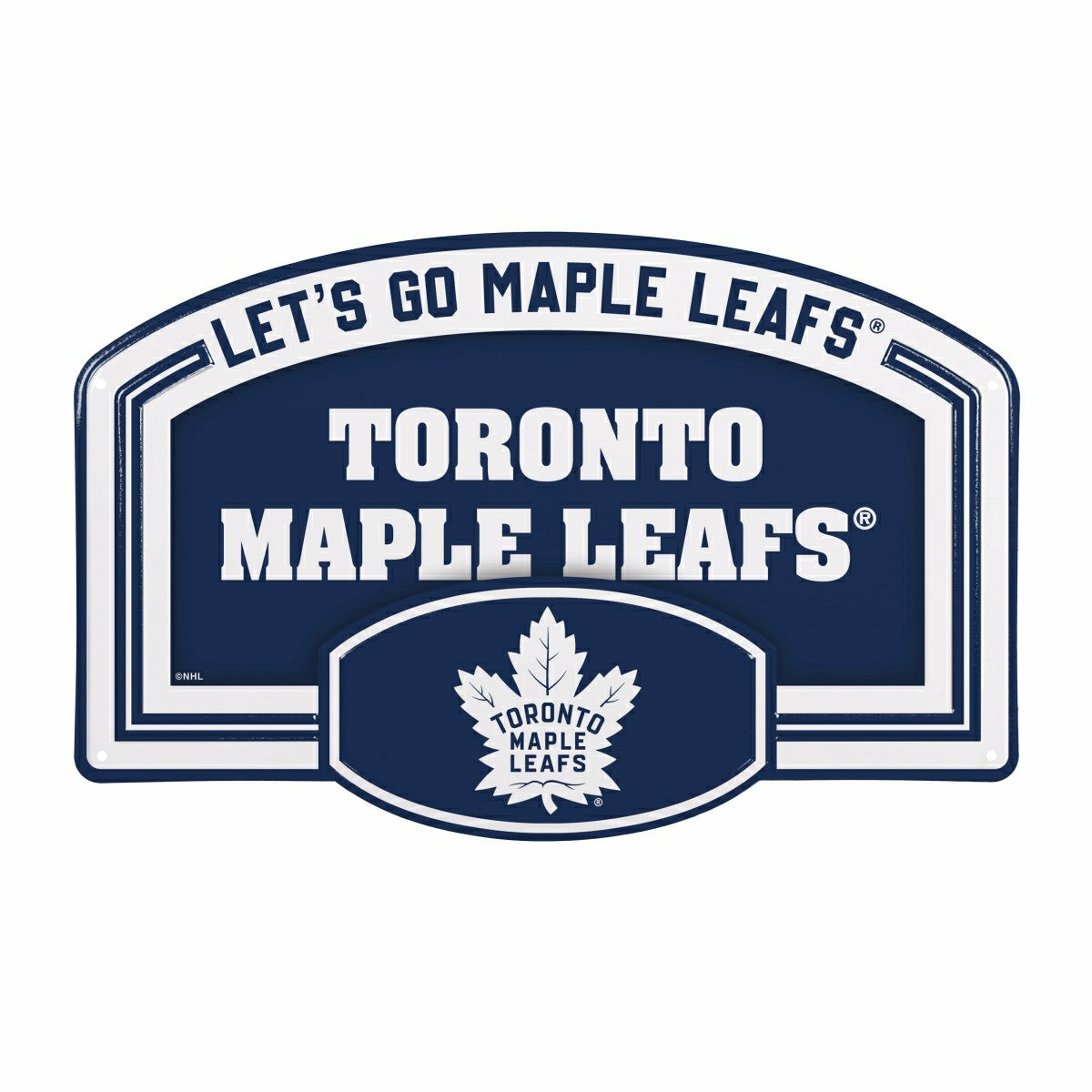 Toronto Maple Leafs USA Embossed Steel Wall Sign, 11" x 17" - NHL Home