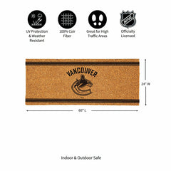 Vancouver Canucks Extra Large One Color Coir Mat, 60"x24" - NHL