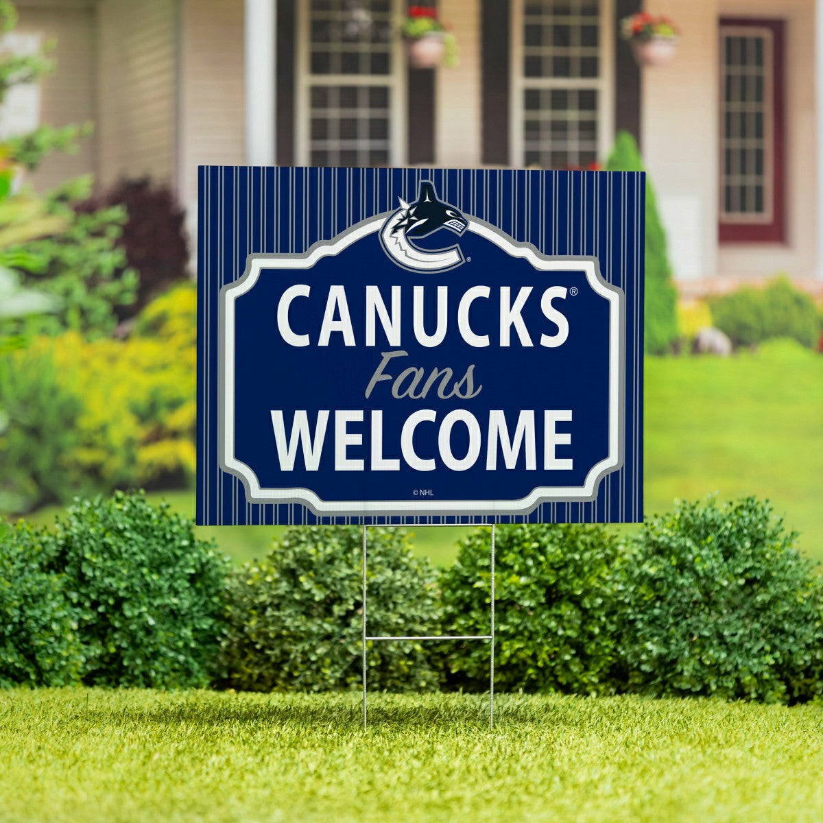 Vancouver Canucks Coroplast Yard Sign, "Fans Welcome" - NHL Home