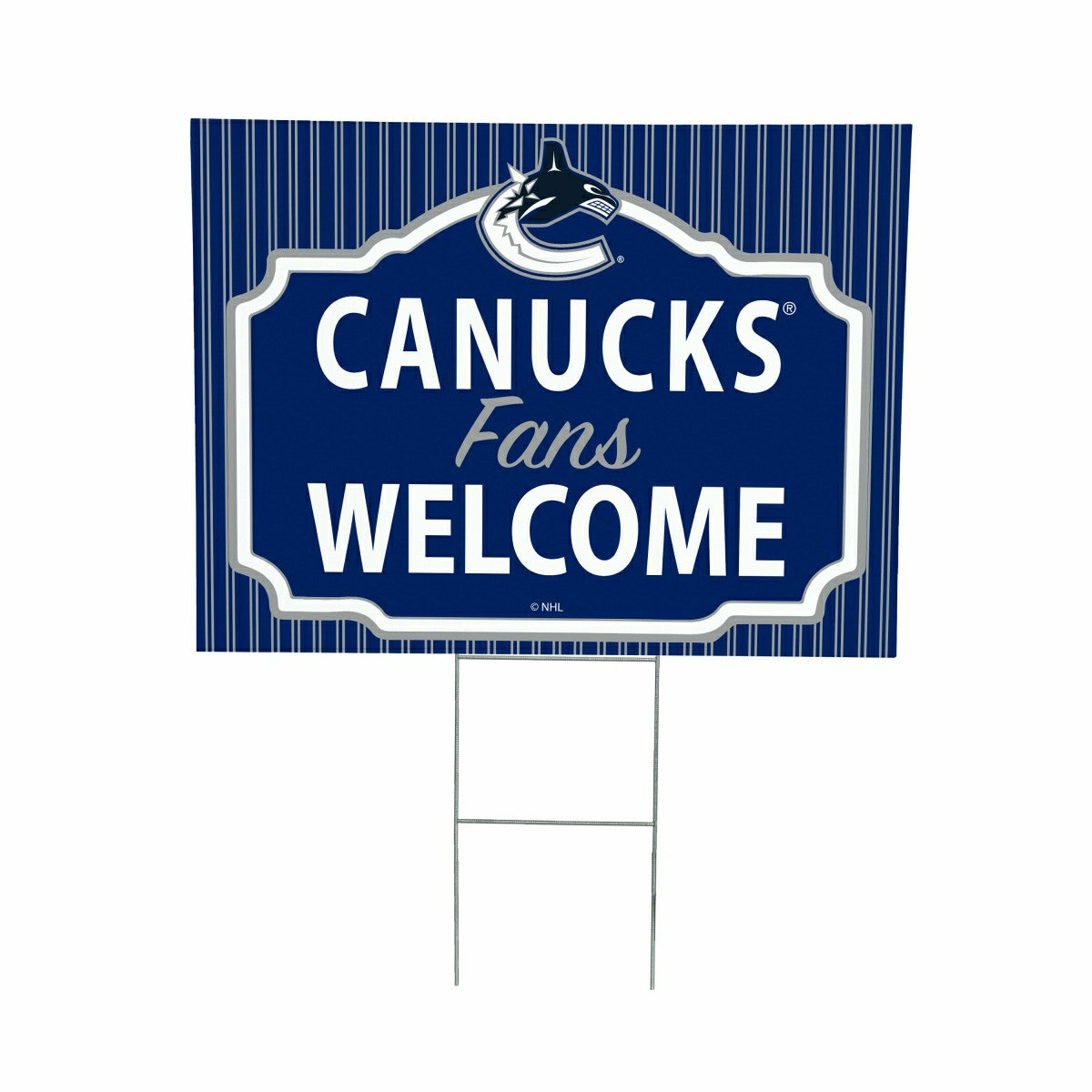 Vancouver Canucks Coroplast Yard Sign, "Fans Welcome" - NHL Home
