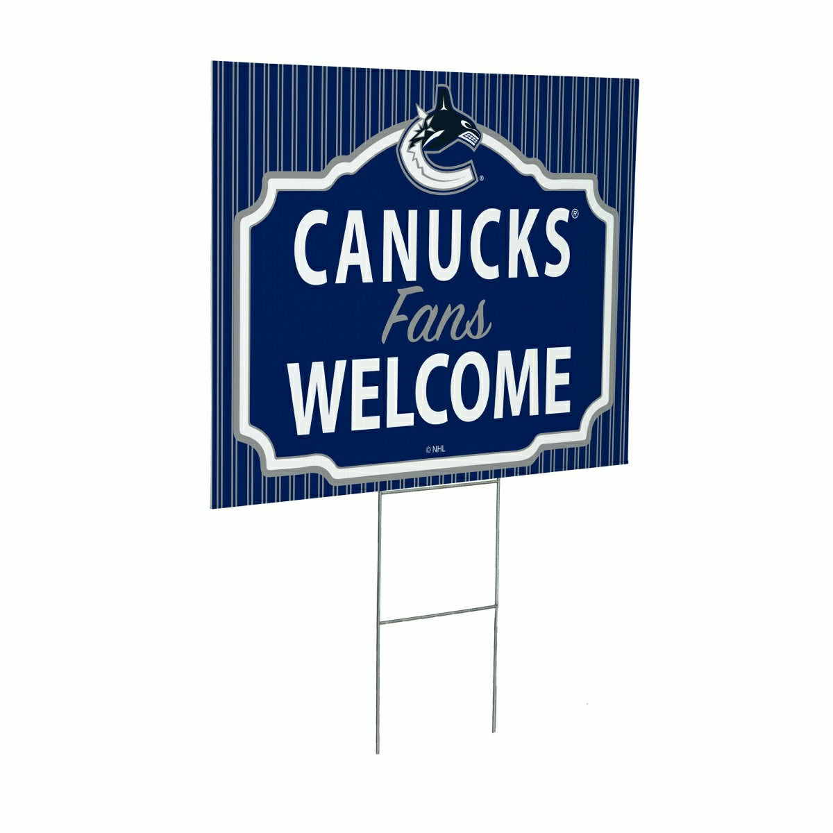 Vancouver Canucks Coroplast Yard Sign, "Fans Welcome" - NHL Home