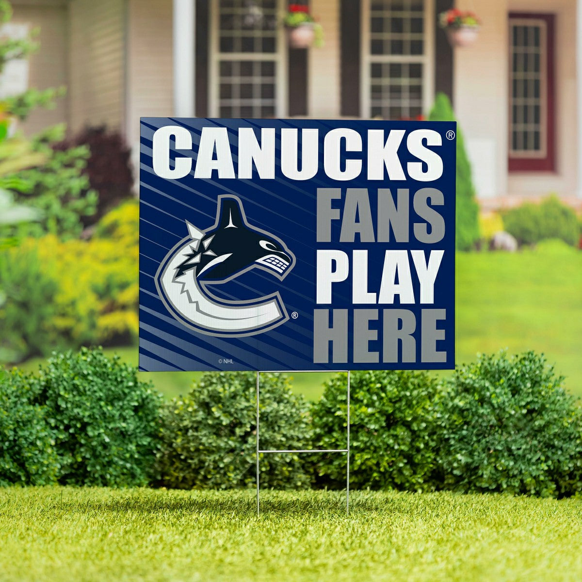 Vancouver Canucks Coroplast Yard Sign "Fans Play Here" - NHL Home