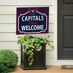 Washington Capitals Coroplast Yard Sign, "Fans Welcome" - NHL Home