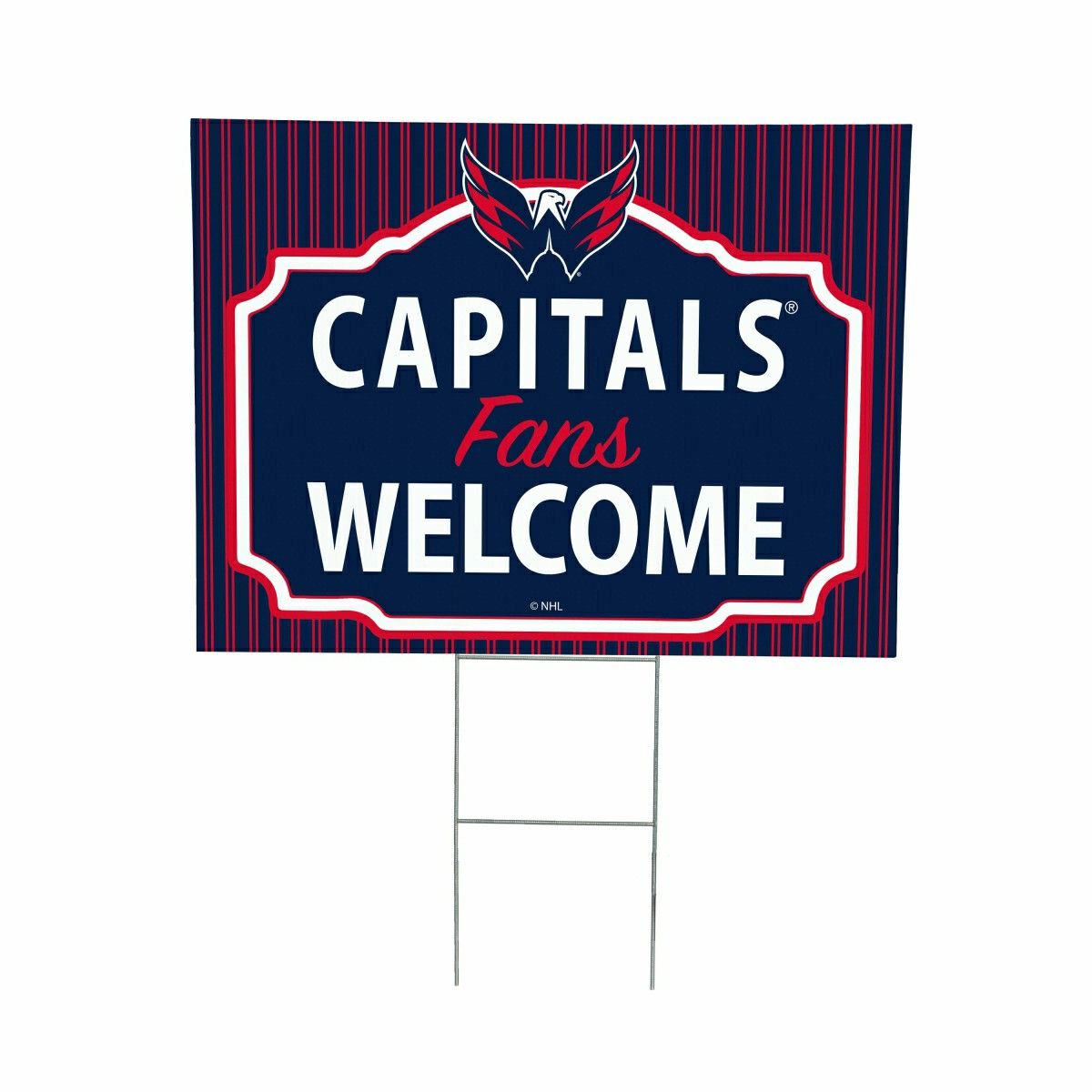Washington Capitals Coroplast Yard Sign, "Fans Welcome" - NHL Home