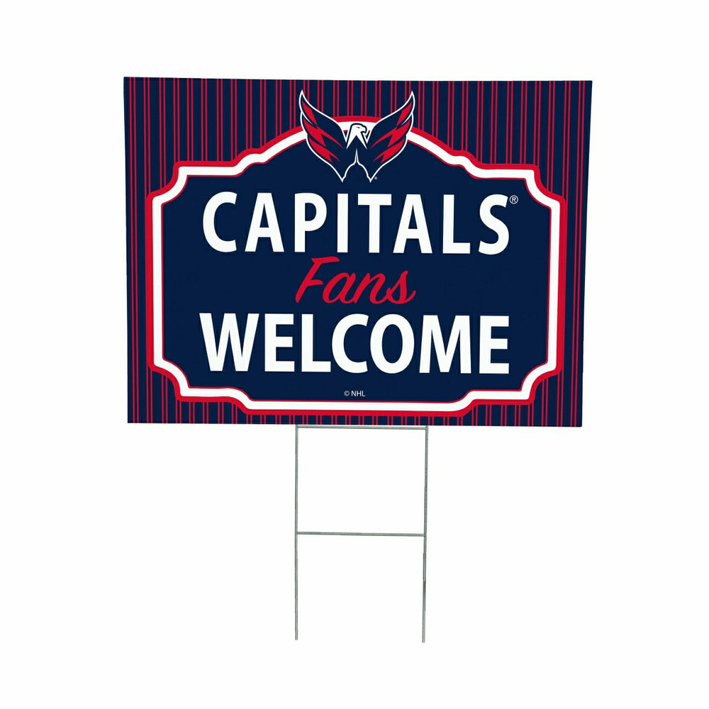 Washington Capitals Coroplast Yard Sign, "Fans Welcome" - NHL Home