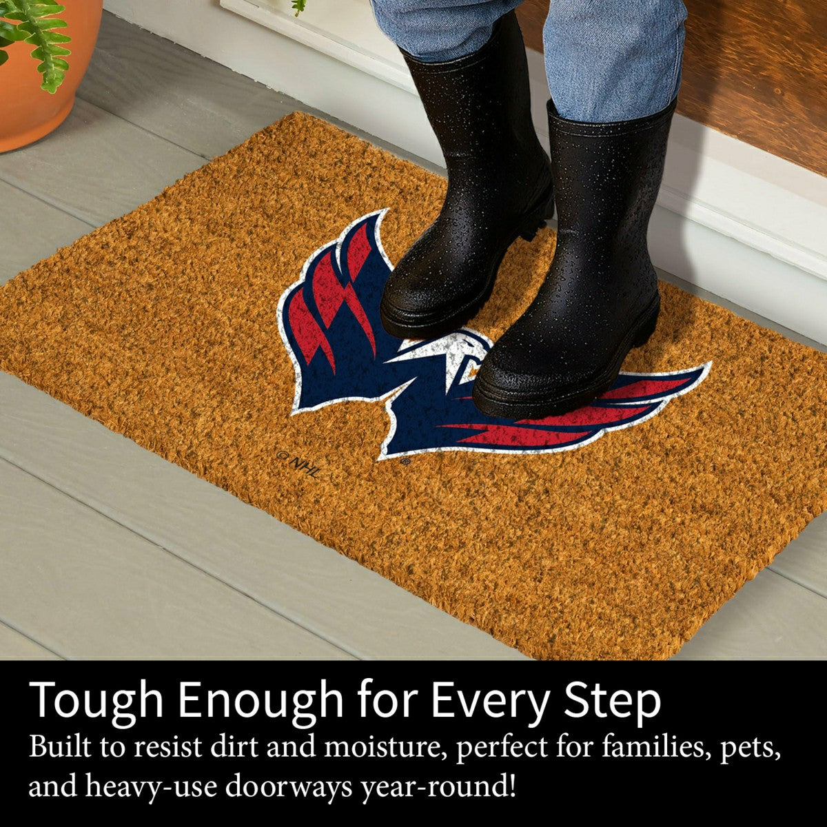 Coir Mat, 16"x28", Washington Capitals - NHL