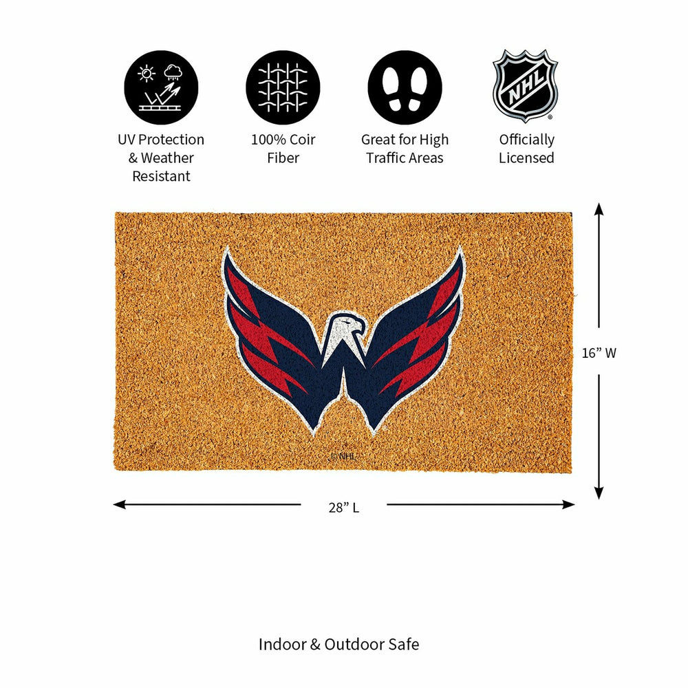 Coir Mat, 16"x28", Washington Capitals - NHL