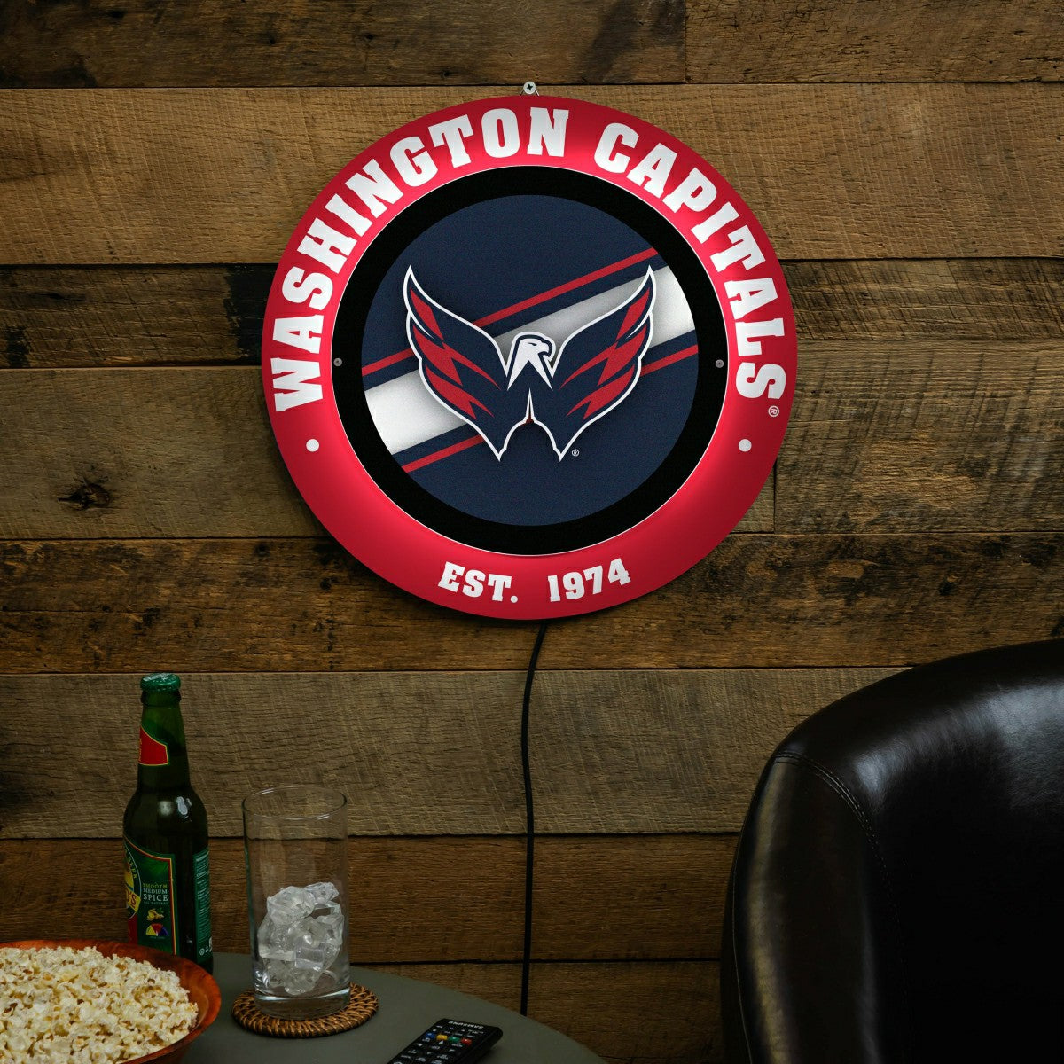 Washington Capitals, Metal Lite, Round - NHL