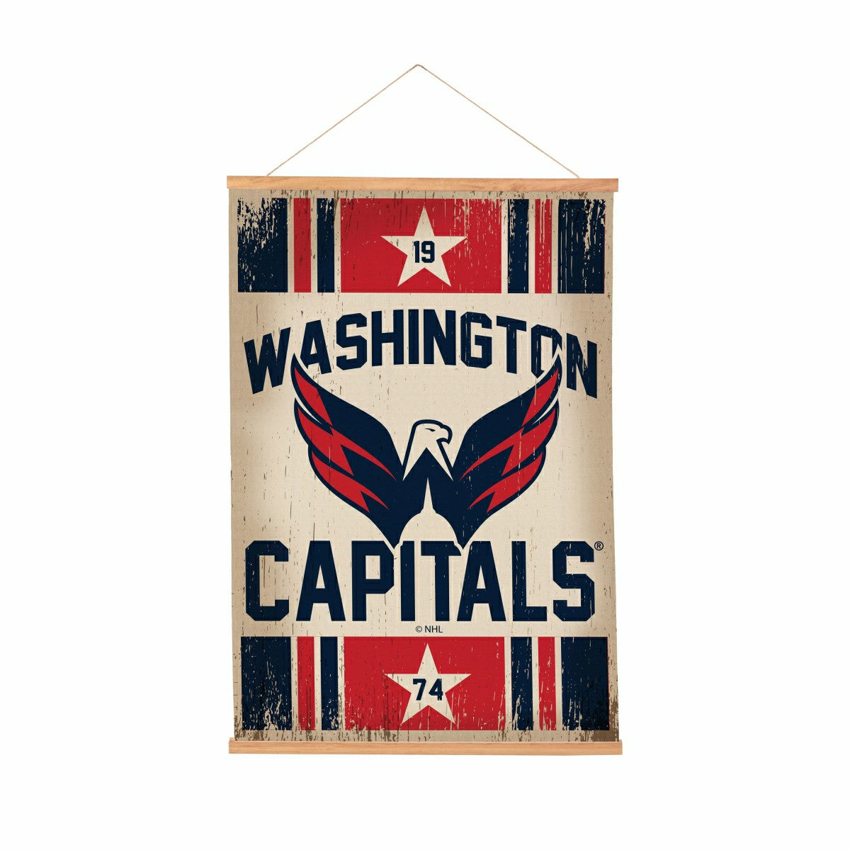 Washington Capitals, Canvas Wall Tapestry, Medium, 36x24 - NHL Home