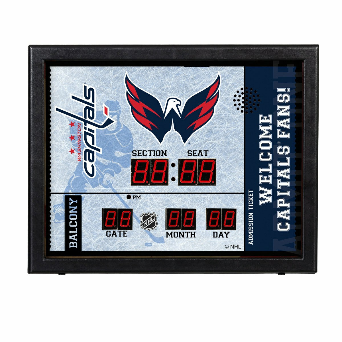 Bluetooth Scoreboard Wall Clock, Washington Capitals - NHL Home