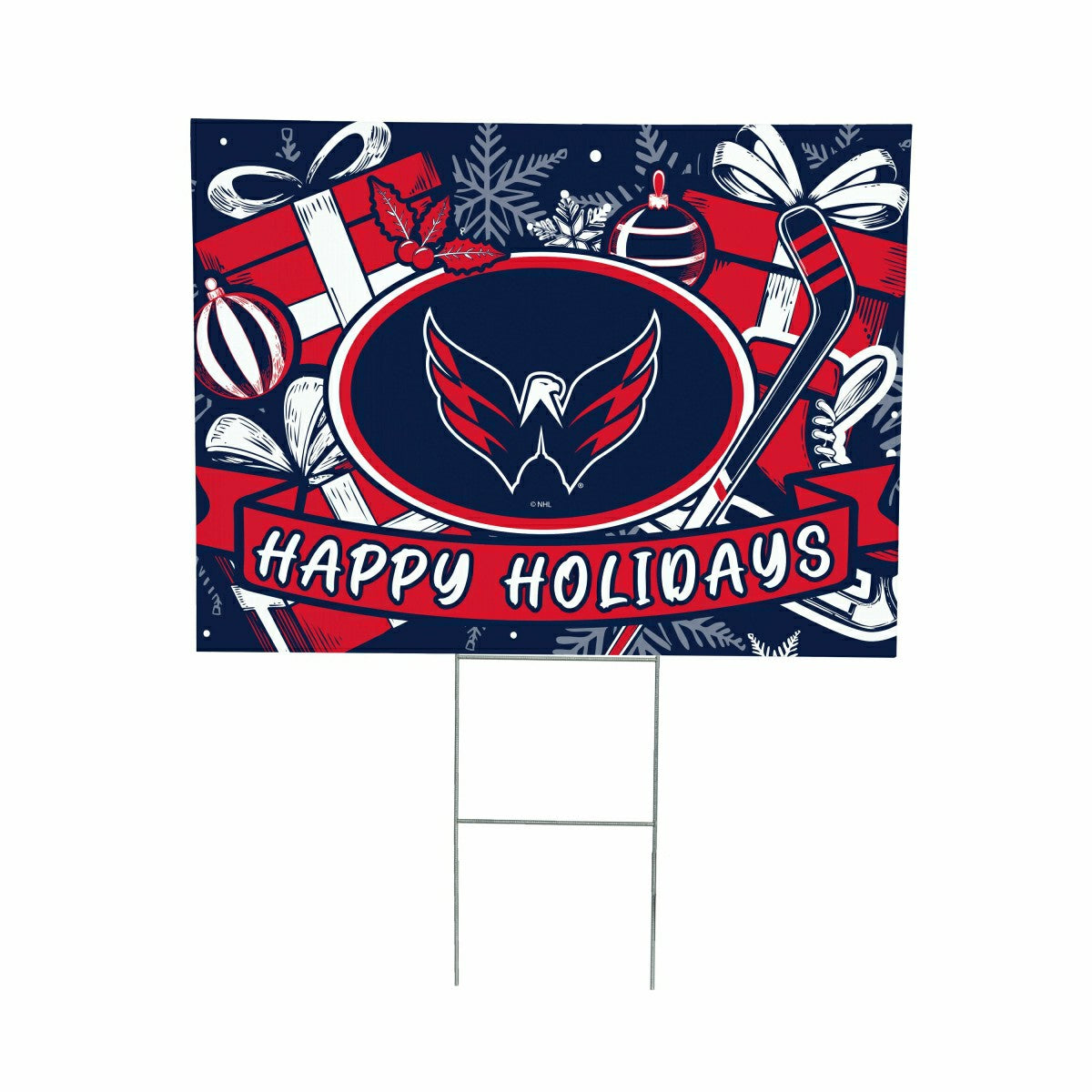 Washington Capitals Yard Sign, Holiday - NHL Home