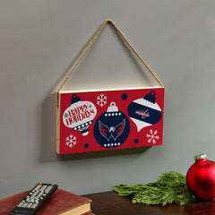 Washington Capitals Holiday Wood Wall Sign, 6x11 - NHL Home